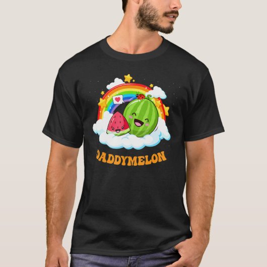 Cute Daddy Melon Rainbow Watermelon Summer T-shirt (Voorkant)