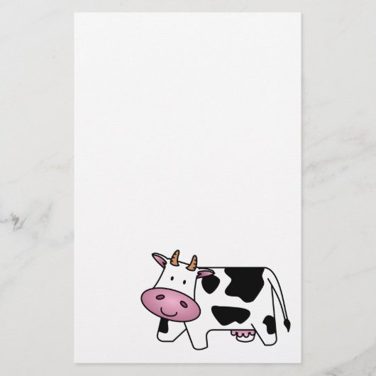 Cute Dairy Cow Briefpapier (Voorkant)
