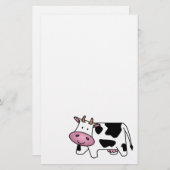 Cute Dairy Cow Briefpapier (Voorkant / Achterkant)