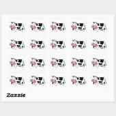 Cute Dairy Koe Vierkante Sticker (Vel)