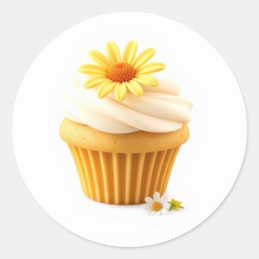 Cute Daisy Cupcake Stickers (Devant)