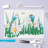 Cute Daisy Field Flowers Decoupage Tissuepapier (Craft)