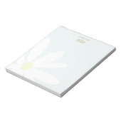 Cute Daisy Floral - Gepersonaliseerd Blocnote (Gedraaid)