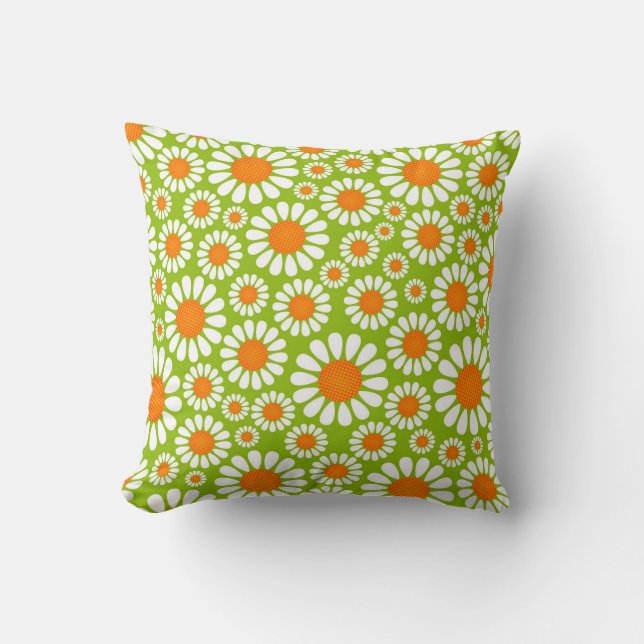 Cute Daisy Flower Floral Pattern Kussen (Voorkant)