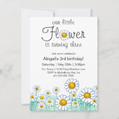 Cute Daisy Flower Fun Floral Birthday Kaart (Voorkant)