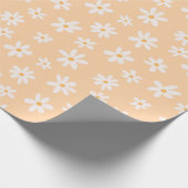 Cute Daisy Flower Pattern Cadeaupapier (Hoek)