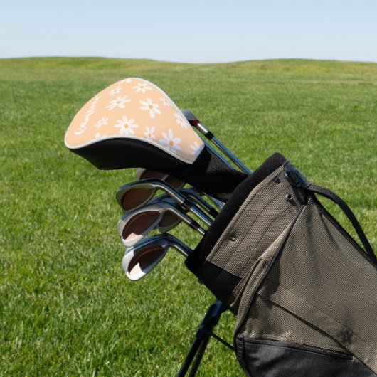 Cute Daisy Flower Pattern Golfheadcover (Insitu)