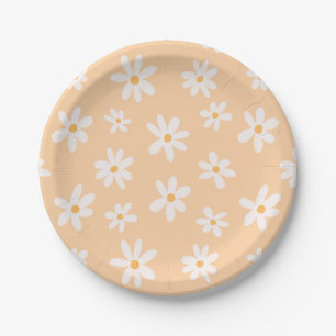 Cute Daisy Flower Pattern Papieren Bordje