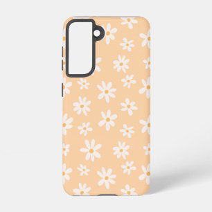 Cute Daisy Flower Pattern Samsung Galaxy Hoesje