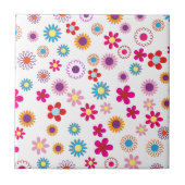 Cute Daisy Flower Pattern Tegeltje (Voorkant)