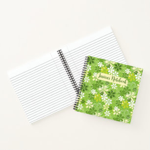 Cute Daisy Illustration Colorful Floral Pattern Notitieboek