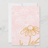 Cute Daisy Invitation de fête d'anniversaire (Dos)