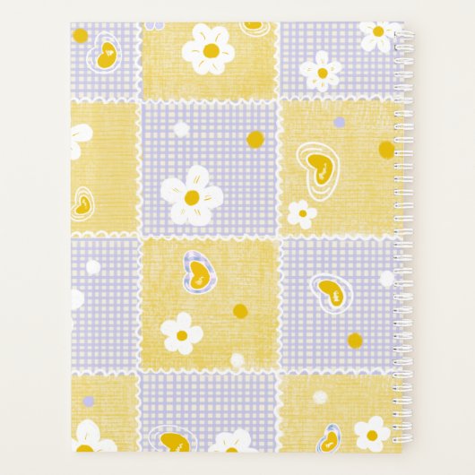 Cute Daisy Patchwork Aesthetic Gingham Personalize (Dos)