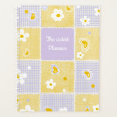 Cute Daisy Patchwork Aesthetic Gingham Personalize (Devant)