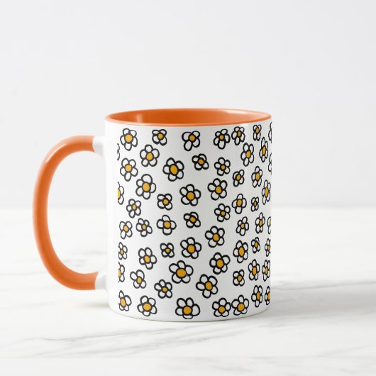 Cute Daisy Pattern Mok (Links)