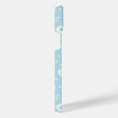 Cute Daisy Pattern– Pastel Blue Floral Aesthetic iPhone Hoesje (Rechterkant)