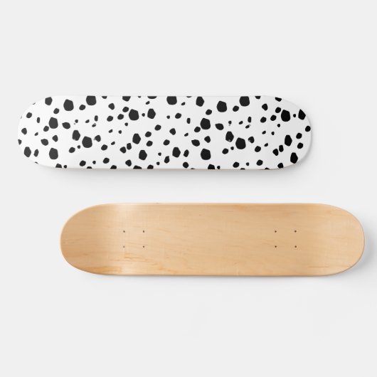 Cute Dalmatian Dog Animal Print Pattern Skateboard (Horizontaal)