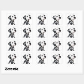 Cute Dalmatian Dog Vierkante Sticker (Vel)