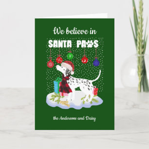 Cute Dalmatian gelooft dat Kerstkerstcadeautjes ke Feestdagen Kaart