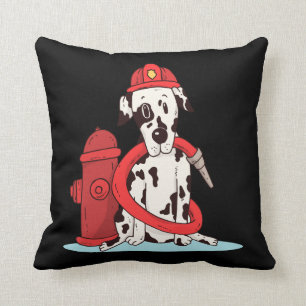 Cute Dalmatian Puppy Fire Dog Vuurman Kussen