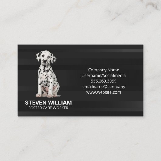 Cute Dalmatian Puppy Visitekaartje (Voorkant)