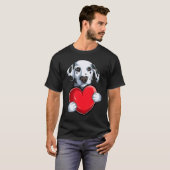 Cute Dalmatian Valentine's Day Dog Dalmatian T-shirt (Voorkant volledig)