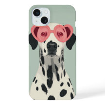 Cute Dalmatian with Heart Sunglasses