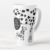 Cute Dalmatians Black & White Happy Spots Latte Mok (Rechterhoek)