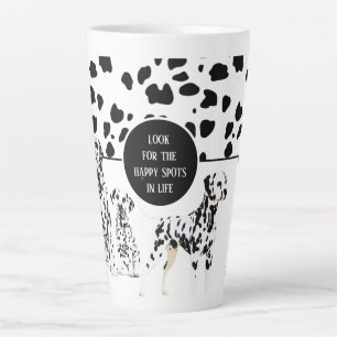 Cute Dalmatians Black & White Happy Spots Latte Mok