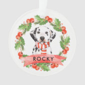 Cute Dalmatiër hond Kerst ornament (voorkant)