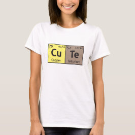 'Cute' damescomedy science t shirt