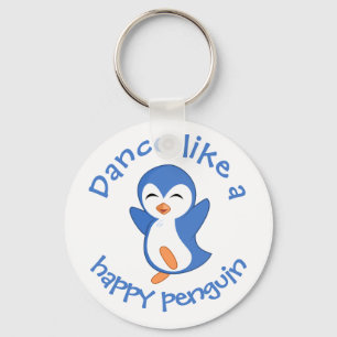 Cute Dance als een Happy Penguin Sleutelhanger