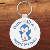 Cute Dance als een Happy Penguin Sleutelhanger (Voorkant)