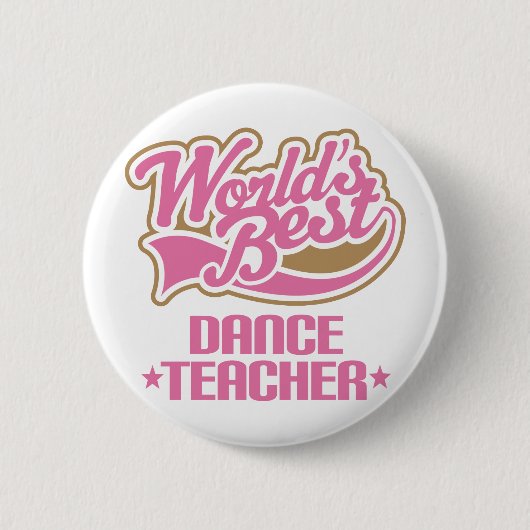Cute Dance Teacher Ronde Button 5,7 Cm (Voorkant)