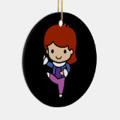 Cute Dancer, jazz / ballet Keramisch Ornament (Rechts)