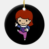 Cute Dancer, jazz / ballet Keramisch Ornament (Achterkant)