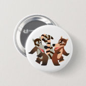 Cute Dancing Cartoon Coatimundis Ronde Button 5,7 Cm (Voorkant /achterkant)