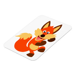 Cute Dancing Cartoon Fox Flexible Magnet Magneet