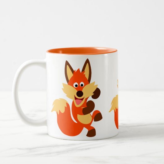 Cute Dancing Cartoon Fox Mok (Links)