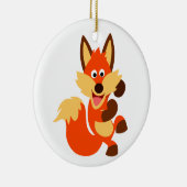 Cute Dancing Cartoon Fox Ornament (Rechts)