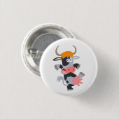 Cute Dancing Cartoon Koe Button Badge (Voorkant /achterkant)