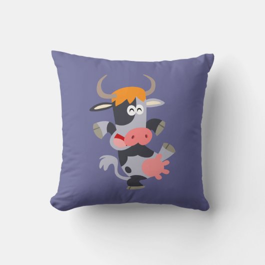 Cute Dancing Cartoon Koe Pillow Kussen (Voorkant)