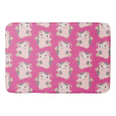Cute Dancing Cartoon Pig Herhaalt Pattern Bath Mat (Voorkant)