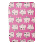 Cute Dancing Cartoon Pig Herhaalt Pattern Bath Mat (Voorkant Verticaal)