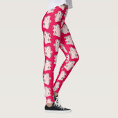 Cute Dancing Cartoon Pig Pattern Leggings (Rechts)