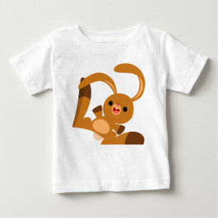 Cute Dancing Cartoon Rabbit Baby T-Shirt