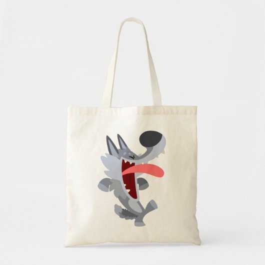 Cute Dancing Cartoon Wolf Bag Tote Bag (Voorkant)