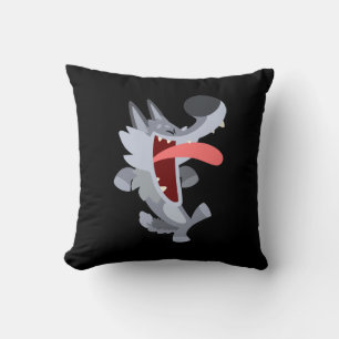 Cute Dancing Cartoon Wolf Pillow Kussen