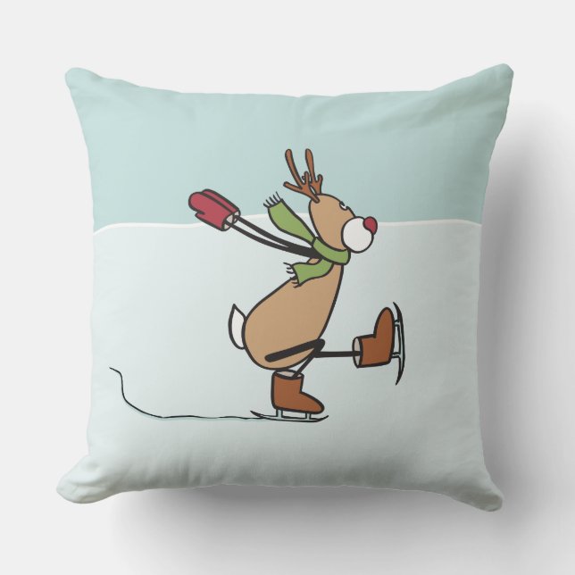 Cute Dancing Reindeer Sierkussen (Voorkant)