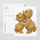 Cute Dancing Teddy Bears Briefkaart (Voorkant / Achterkant)
